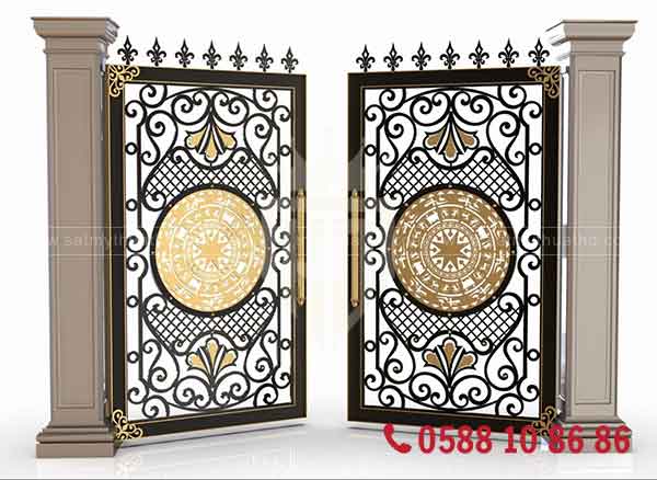 Cổng sắt CNC 2 cánh thiết kế theo yêu cầu riêng