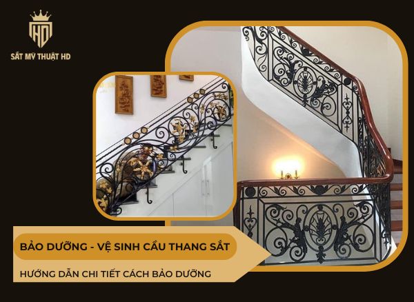 bảo dưỡng vệ sinh cầu thang sắt