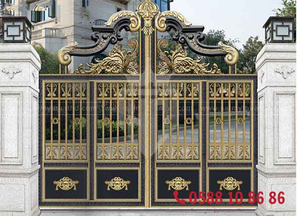 Cửa cổng bông gang nghệ thuật