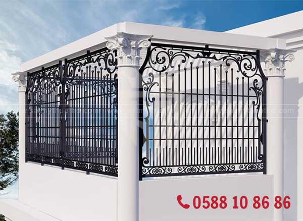 Khung sắt bảo vệ sân thượng đẹp và chắc chắn cho nhà phố