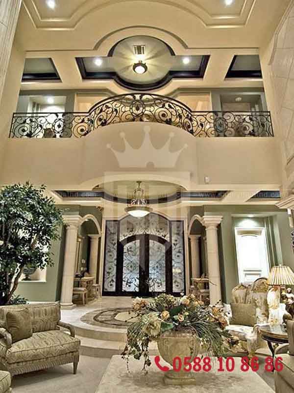 Lan can sắt cong cho gác lửng nhỏ gọn