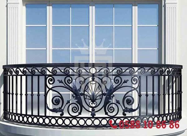 Lan can sắt mỹ thuật nhà phố hiện đại