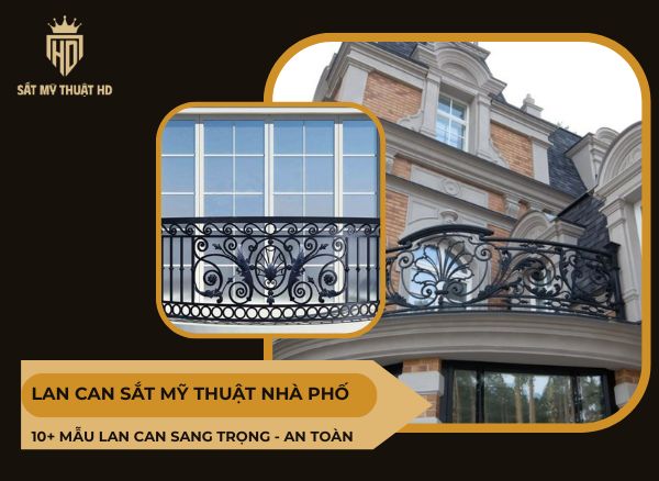 Lan can sắt mỹ thuật nhà phố