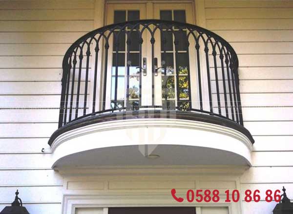 Lan can sắt tròn phong cách tối giản