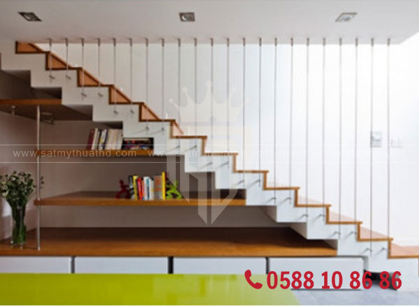Sử dụng đệm cao su giảm tiếng ồn cầu thang