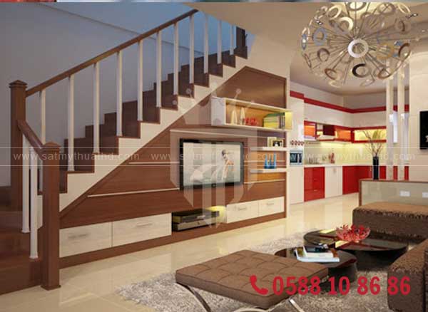 Thêm vật liệu tiêu âm dưới bậc cầu thang sắt