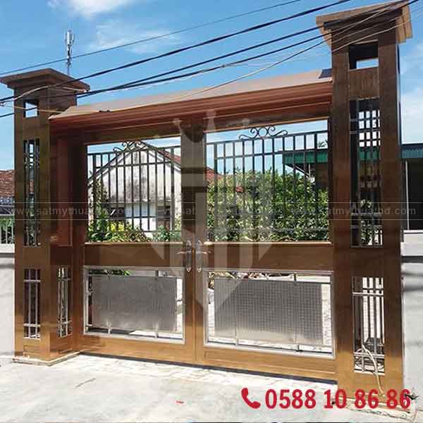 Trụ cổng sắt hiện đại tối giản