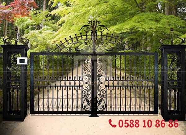 Trụ cổng sắt phong cách cổ điển