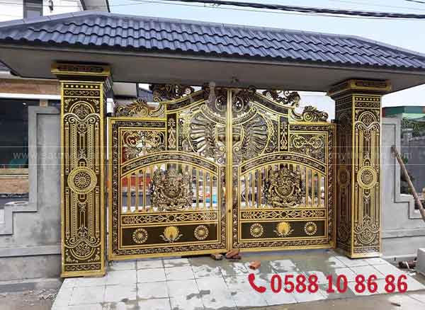 Trụ cổng sắt thiết kế tự do theo yêu cầu