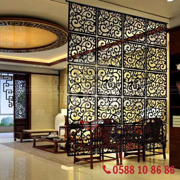 Vách ngăn sắt mỹ thuật cho khu VIP nhà hàng