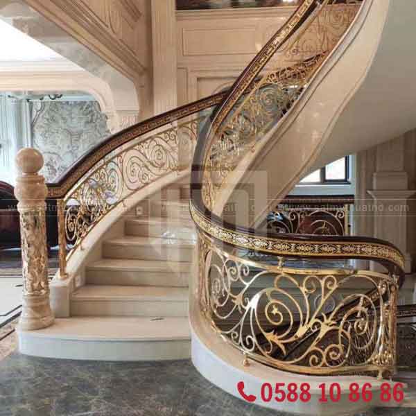 Cầu thang sắt nghệ thuật hoa văn cuộn xoắn