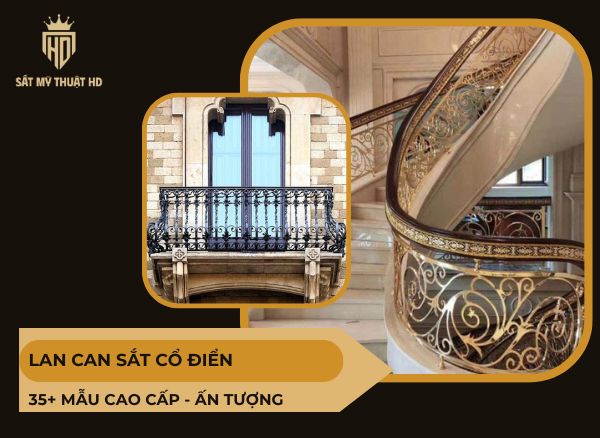 Lan can sắt cổ điển