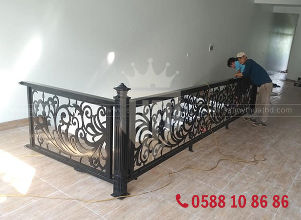 Lan can sắt nghệ thuật họa tiết cắt CNC