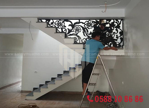 Thi công lắp đặt lan can sắt nghệ thuật