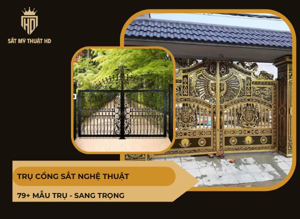 Trụ cổng sắt nghệ thuật