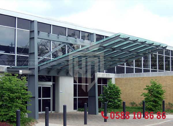 Mái sảnh kính cho tòa nhà văn phòng