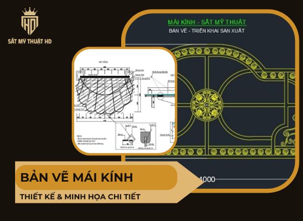 Bản vẽ mái kính