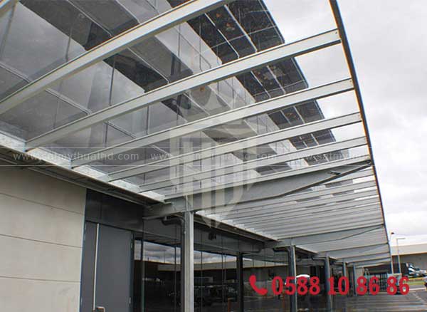 Mái kính dán an toàn cho mái sảnh
