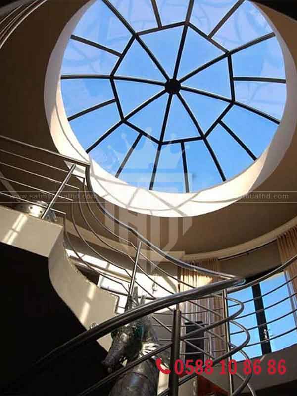 Mái giếng trời kính cường lực trong kiến trúc Việt Nam