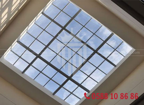 Mái kính giếng trời cho nhà ống hẹp
