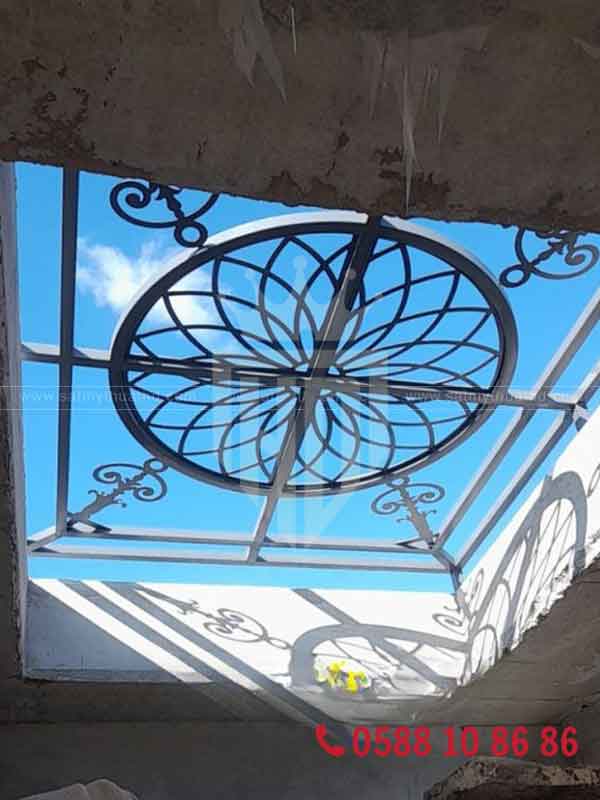 Mái giếng trời kính cường lực lấy sáng