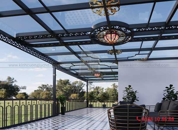 Mái kính xám khói cách nhiệt