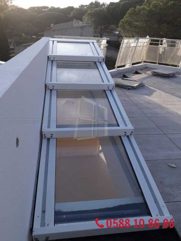 Mái kính xếp lớp sân thượng