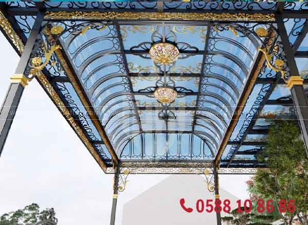 Mái vòm kính nghệ thuật biệt thự hiện đại