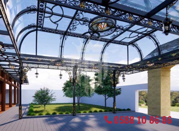 Mái vòm kính đơn giản cho công trình thương mại