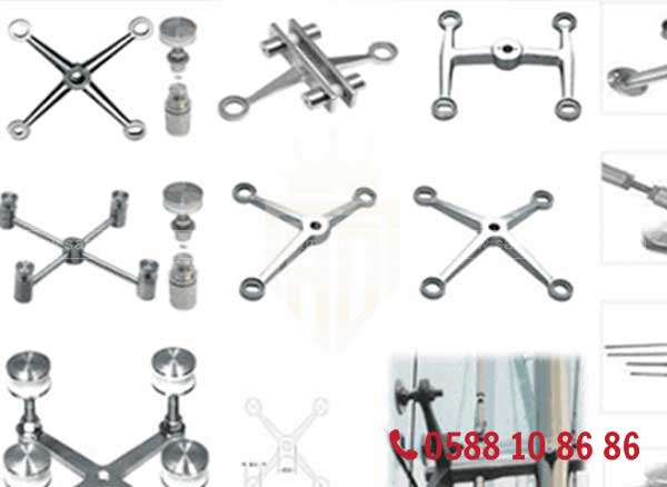 Phụ kiện chân nhện trong mái kính nghệ thuật