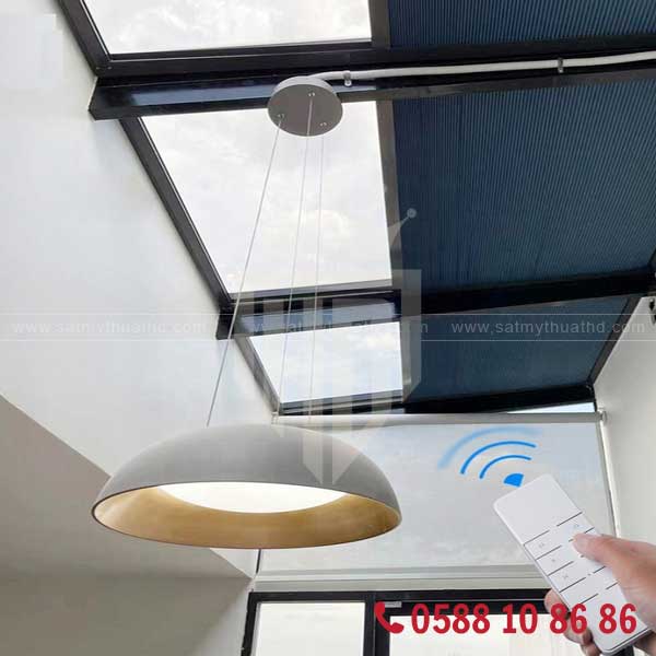 Rèm che giếng trời cầu thang biệt thự