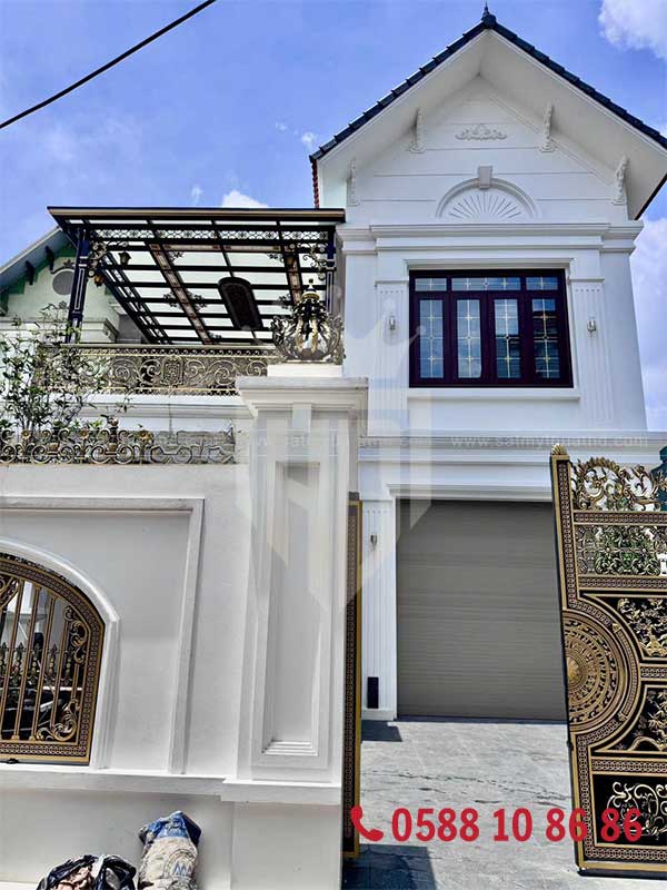 Mái kính sân thượng tầng 2