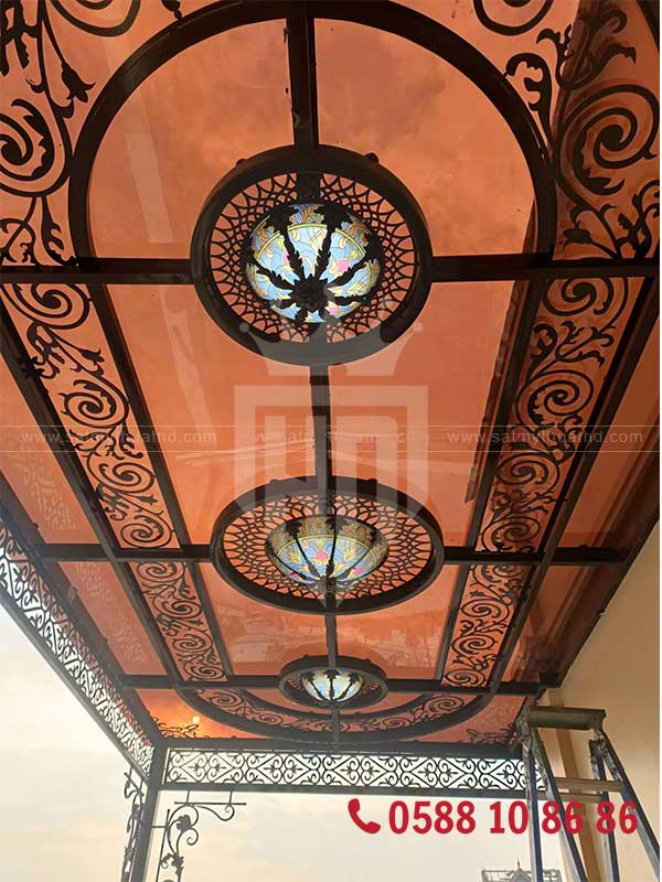 Mái vòm kính cường lực che giếng trời

