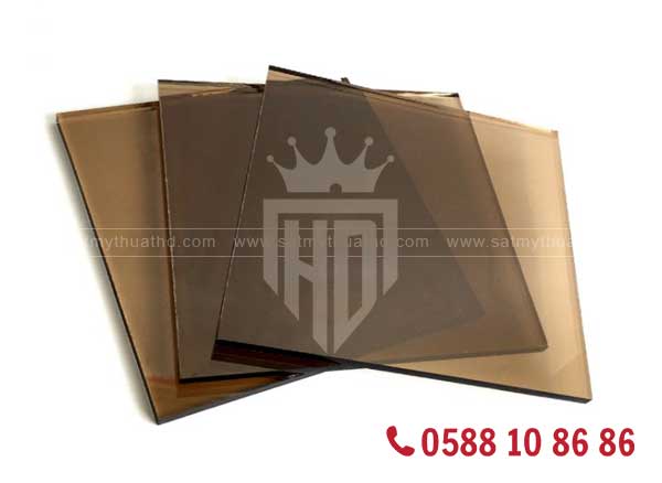 Mái kính trà cường lực 12mm chịu lực tốt nhất

