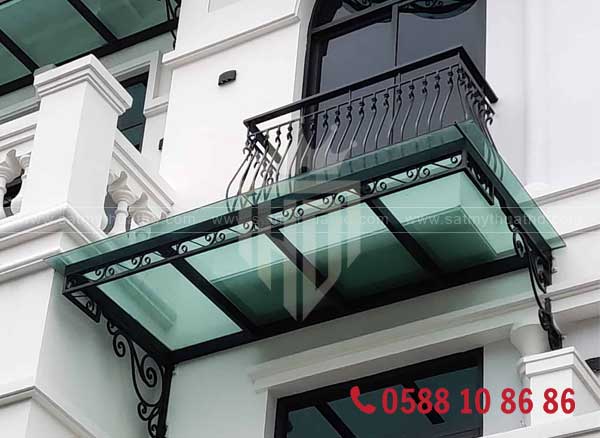 Mái kính sảnh cho nhà ở đẹp hiện đại sang trọng 